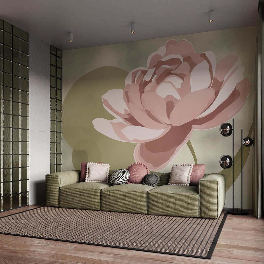Painted Single Peony — interior 1