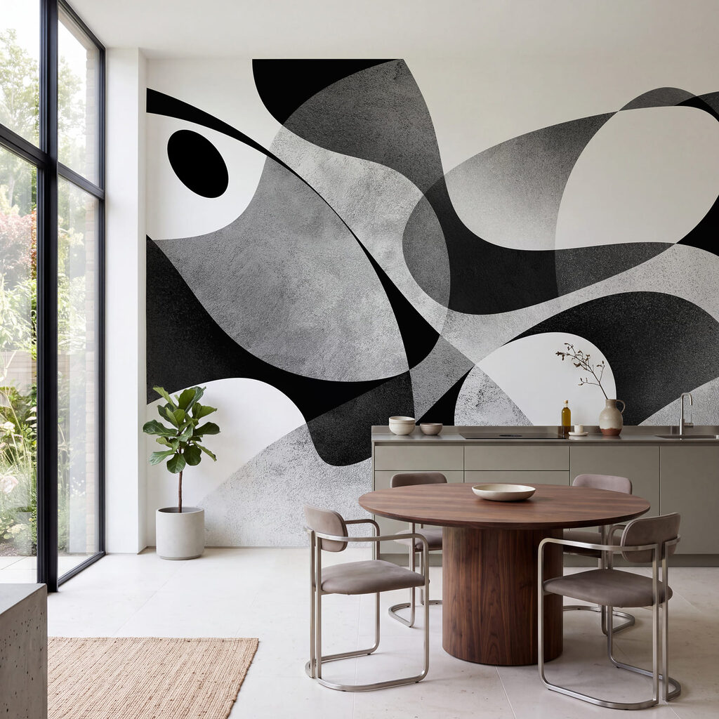 Playful Monochrome Curves — interior 4