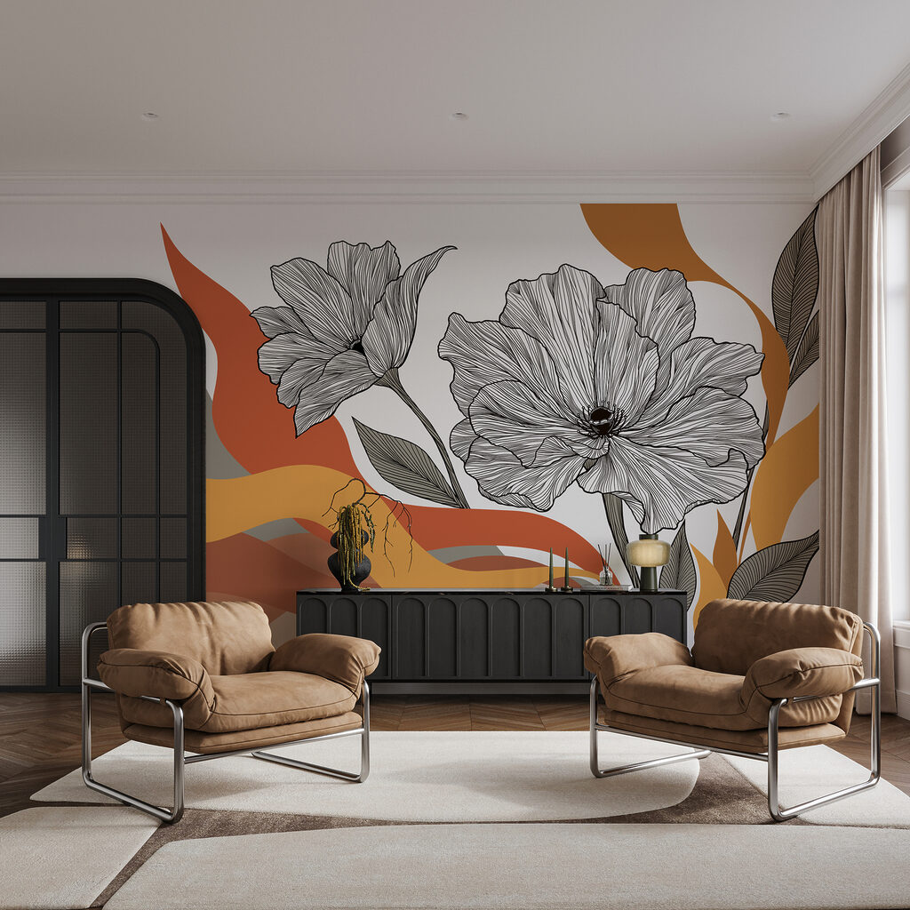 Flowers and Colour Ribbons — interior 1