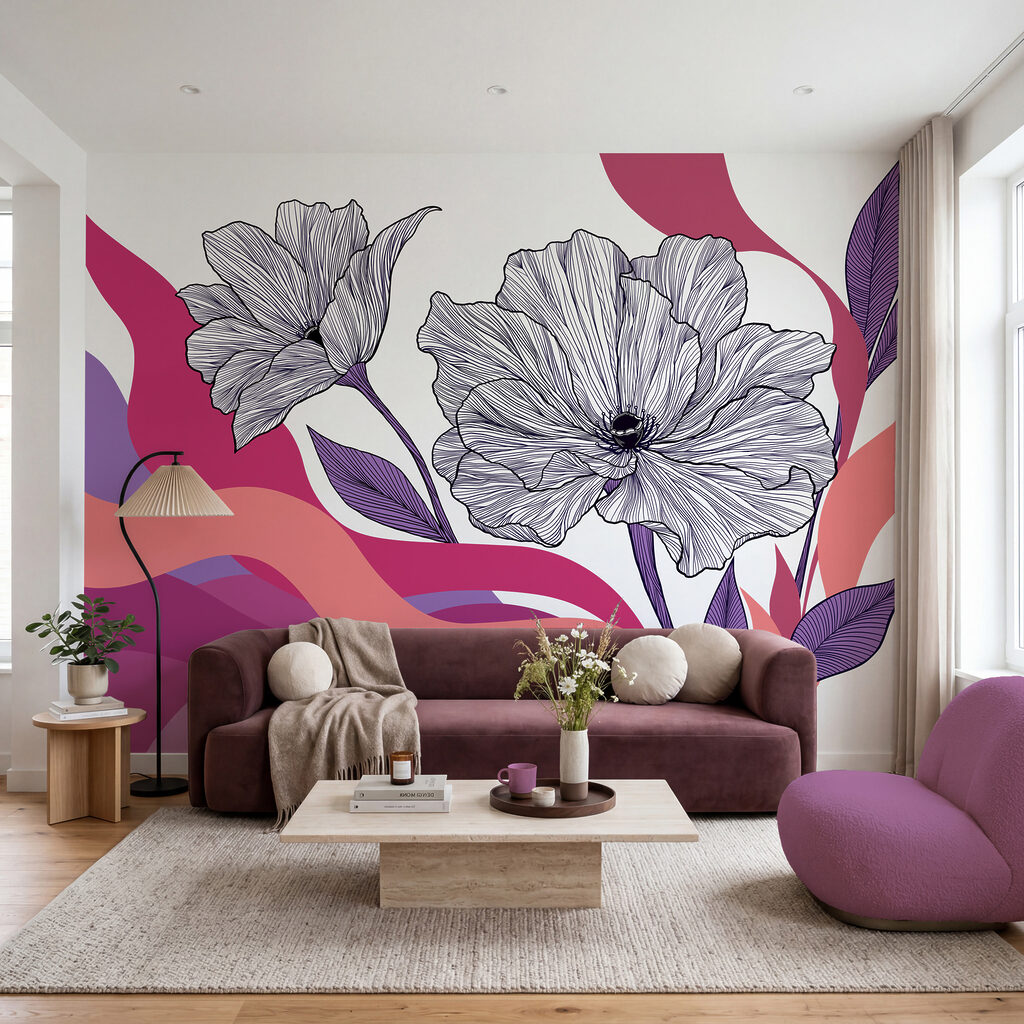 Flowers and Colour Ribbons — interior 1