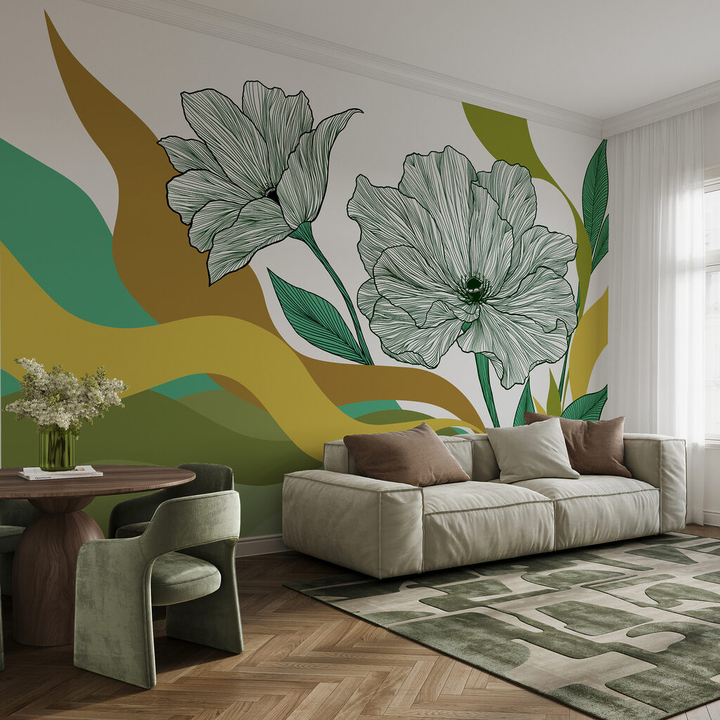 Flowers and Colour Ribbons — interior 1
