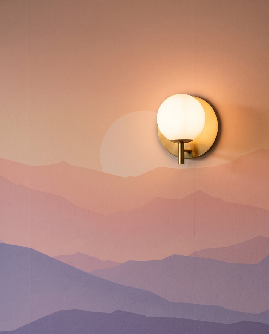 Sunset Mountain Lake — detail