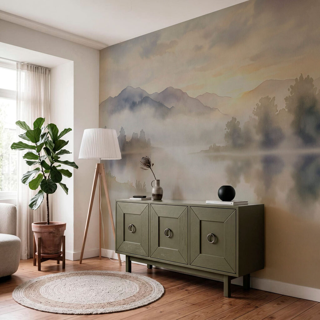 Morning Lake Watercolour — interior 2