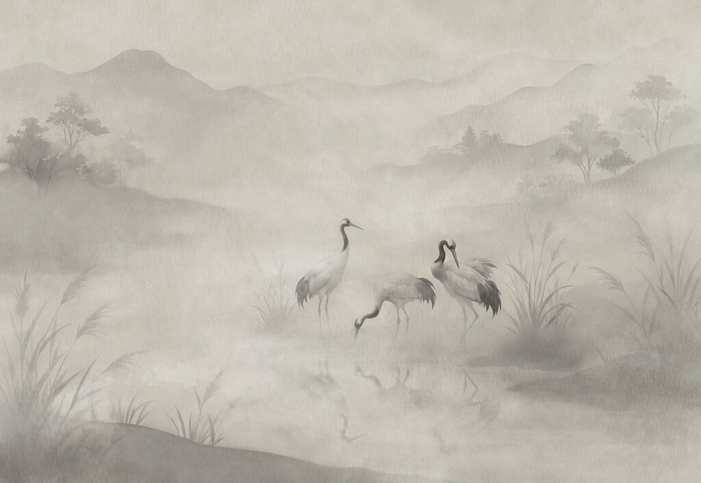 Cranes in the Mist — full design