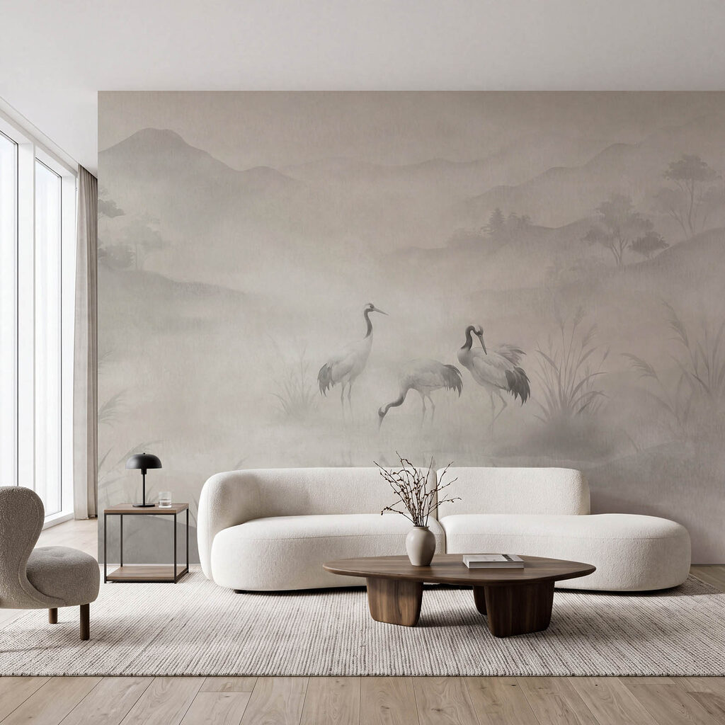 Cranes in the Mist — interior 2