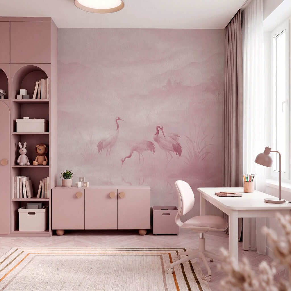 Cranes in the Mist — interior 1
