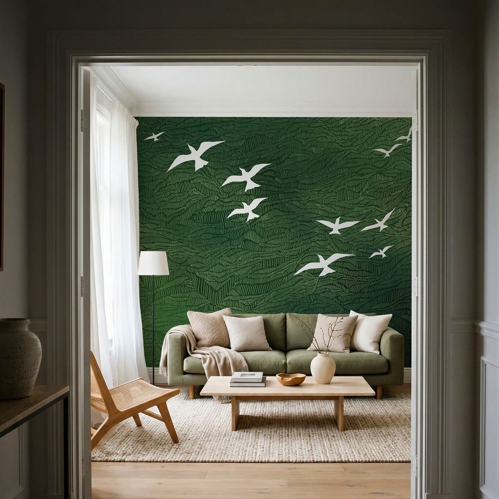 Birds Across Gold — interior 1