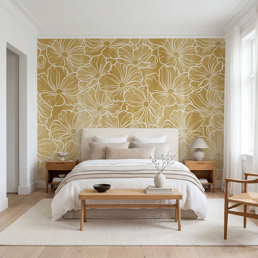 Floral Outline Pattern in an interior