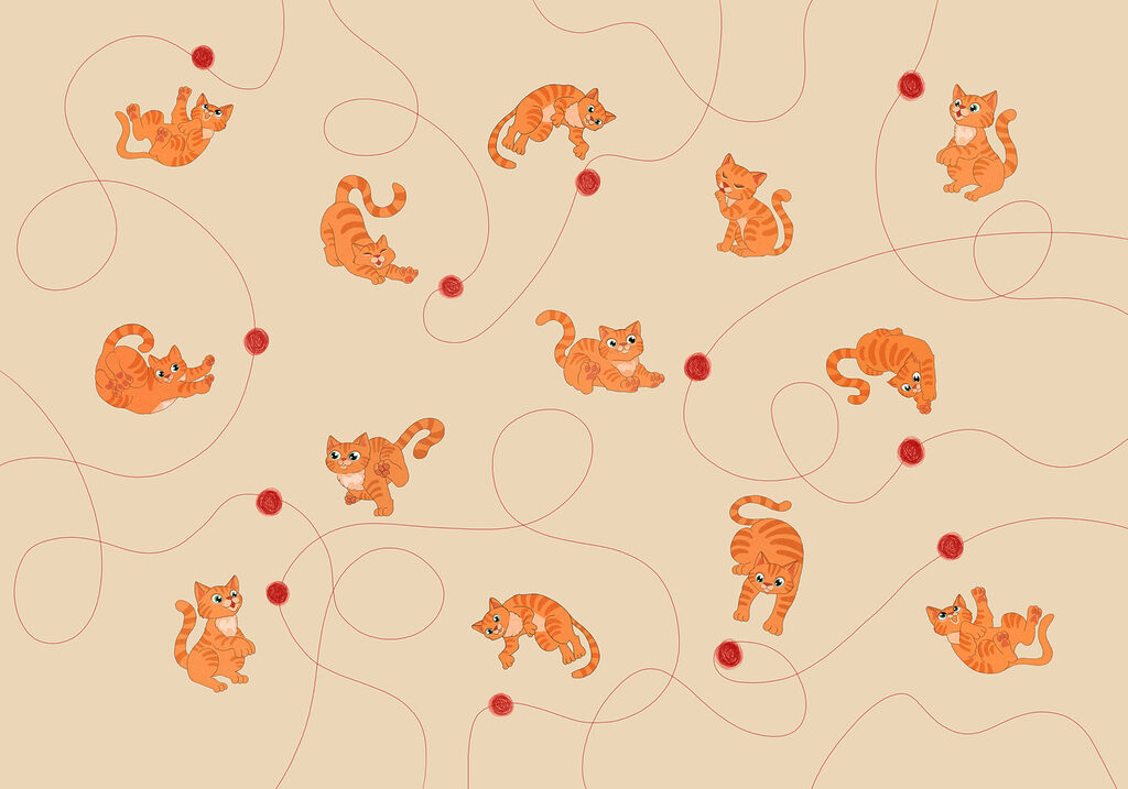 Cats and Yarn — full design