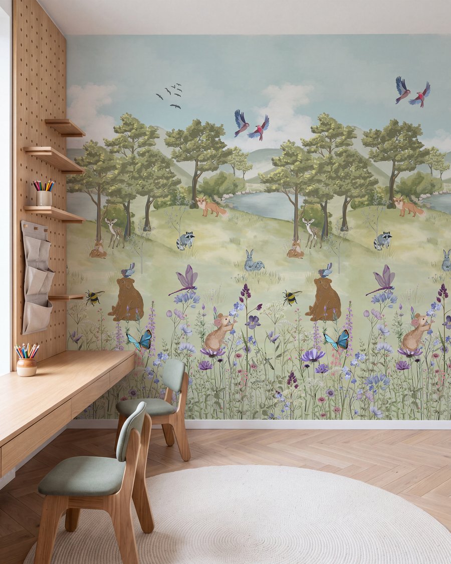 Woodland friends among meadow flowers — interior 7