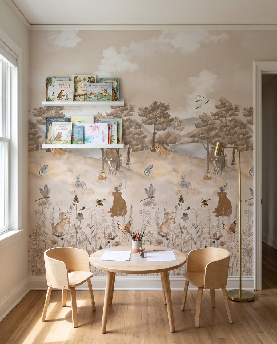 Woodland friends in soft sand tones — interior 4
