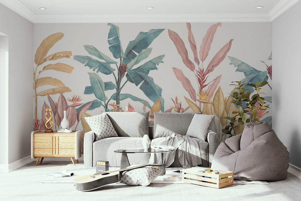 Pastel tropical garden — interior 3