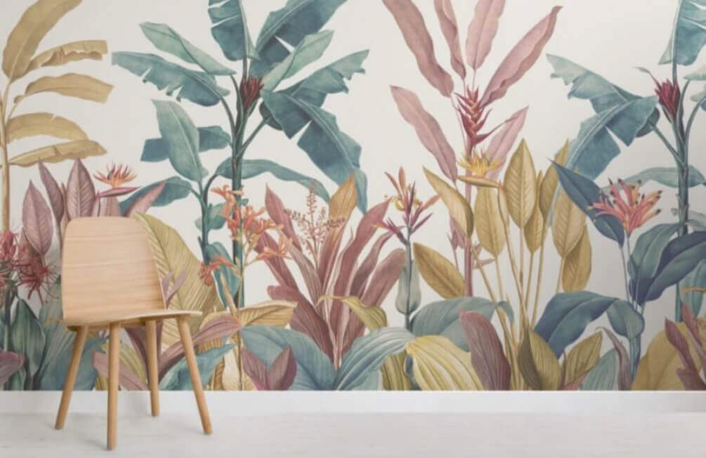Pastel tropical garden — interior 1