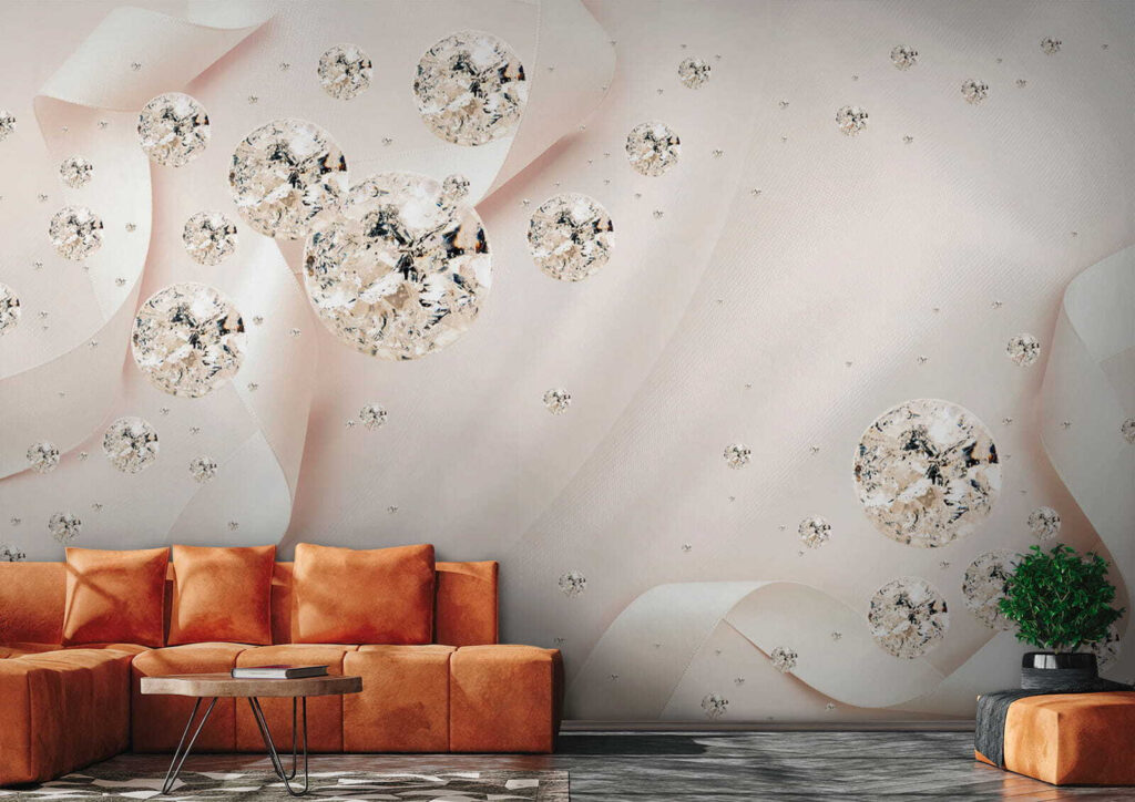 Spheres among cream folds — interior 8