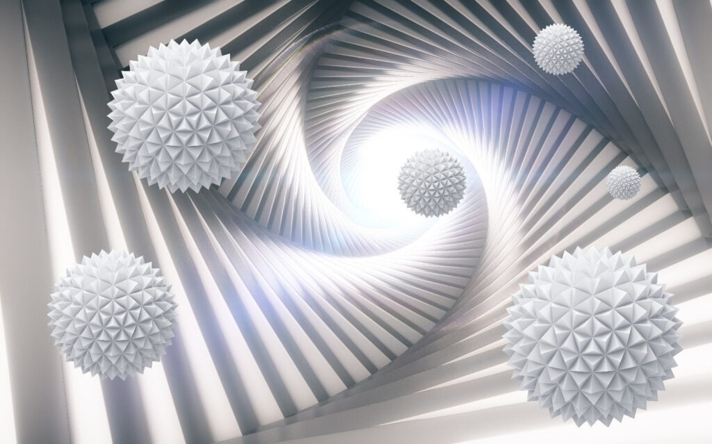 Spiral tunnel with spheres — full design