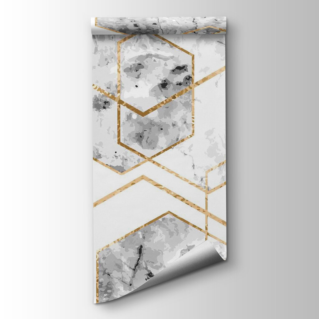 Hexagons with gold edges — product view