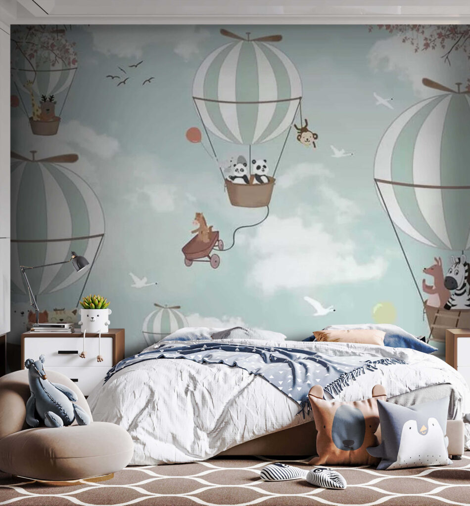 Pandas on balloons — interior 2