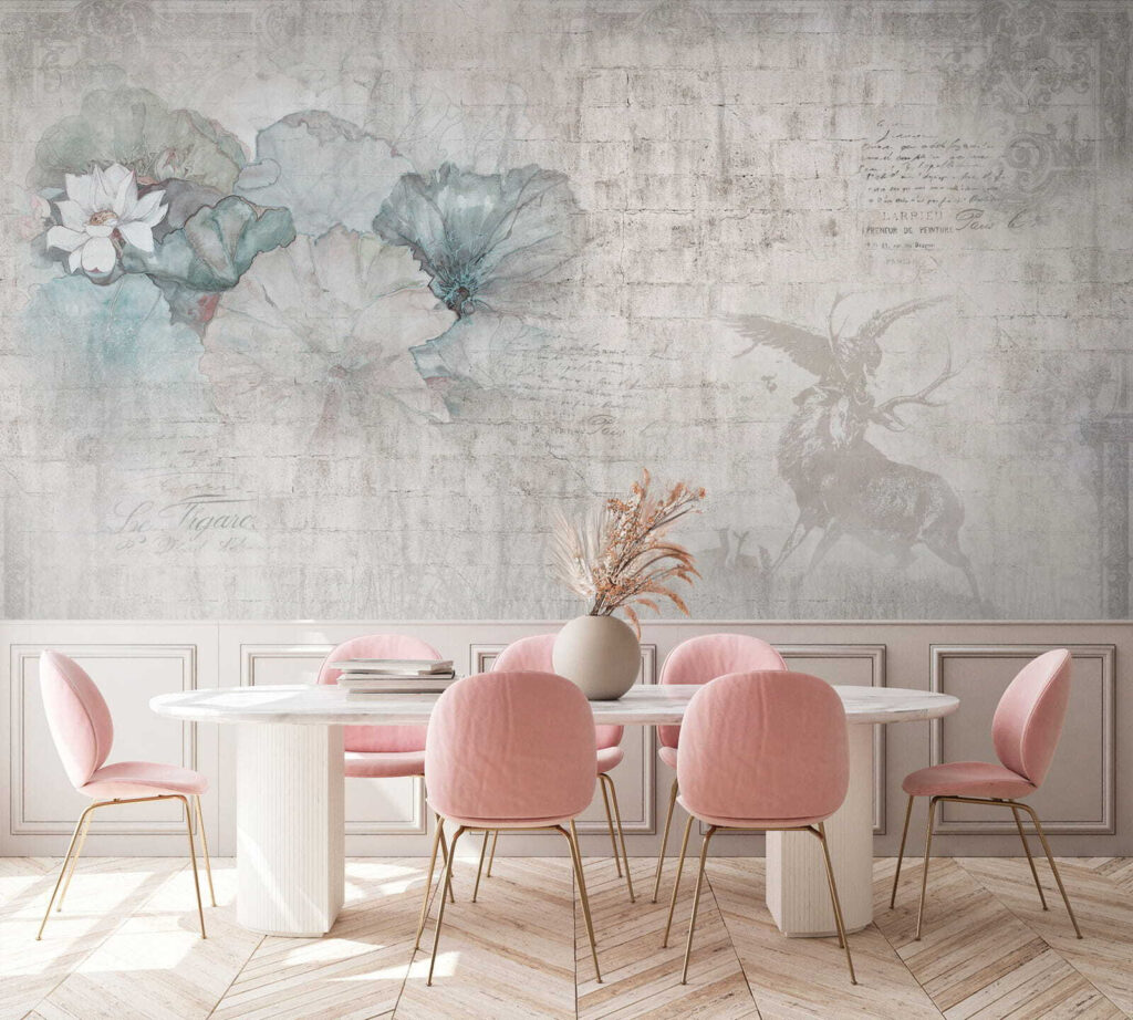 Flowers beside a deer — interior 8