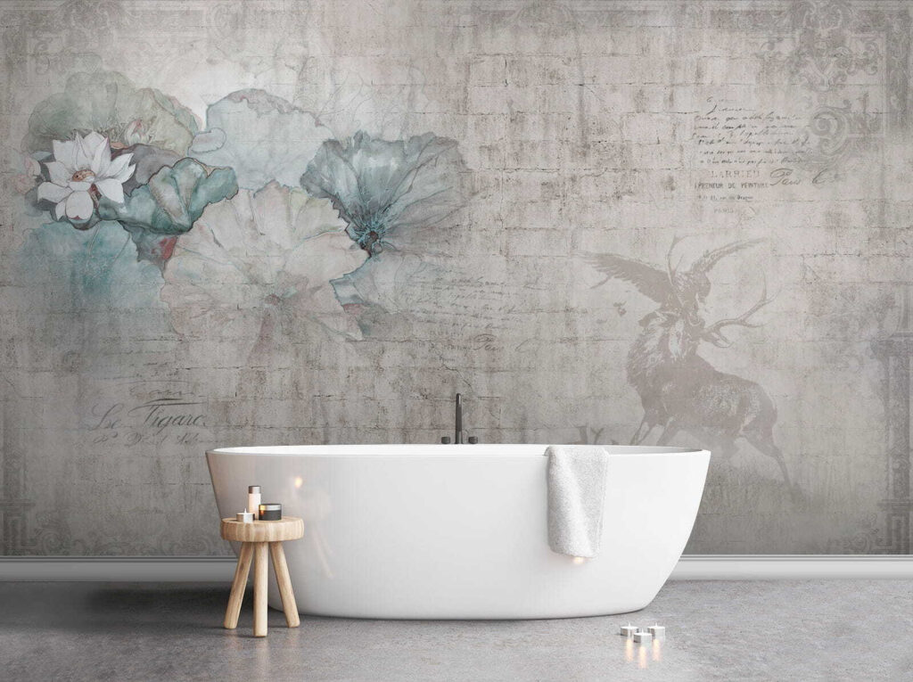Flowers beside a deer — interior 9