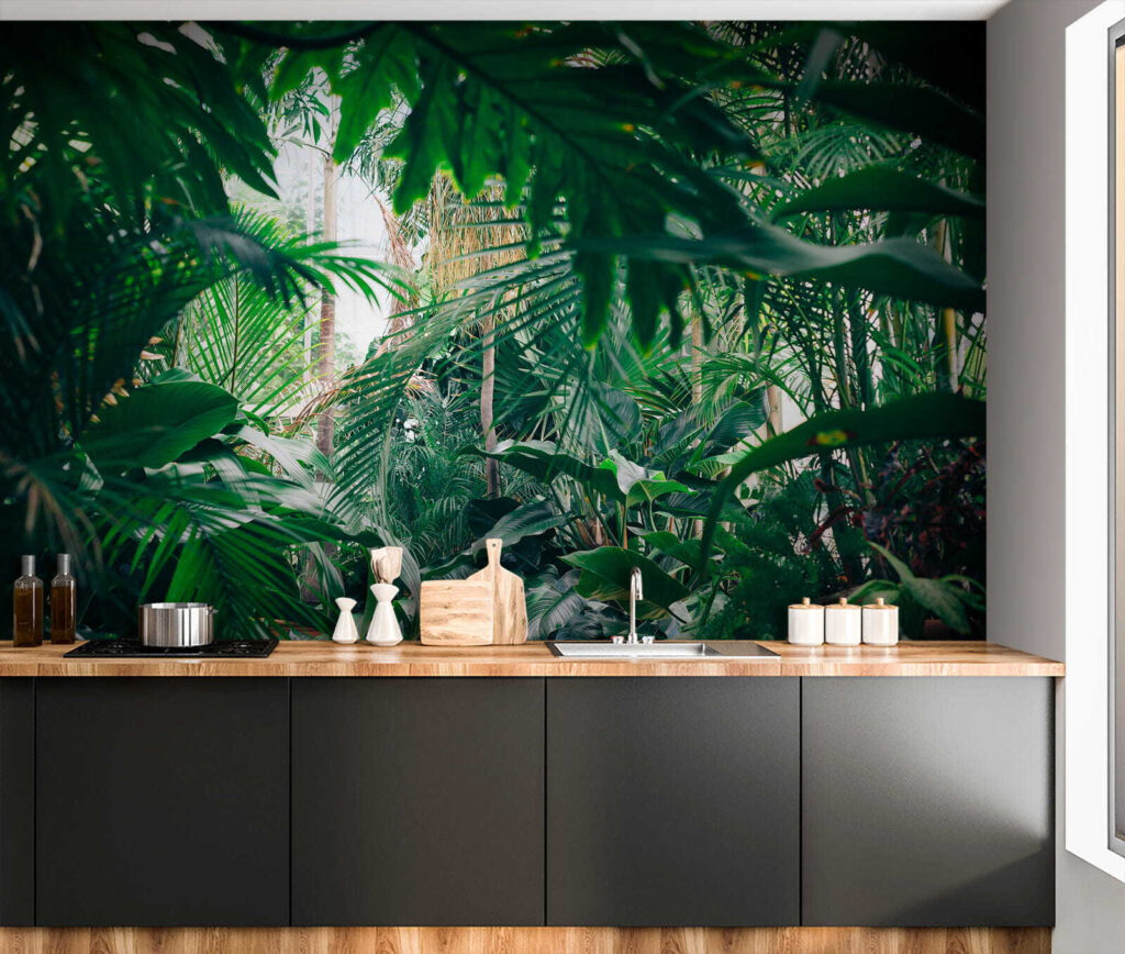 Deep green jungle leaves — interior 10