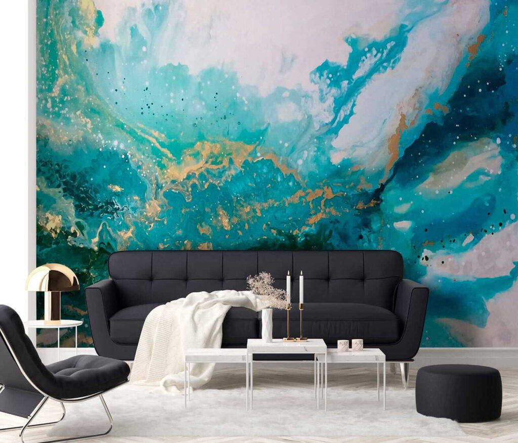 Turquoise streams, gold traces — interior 5