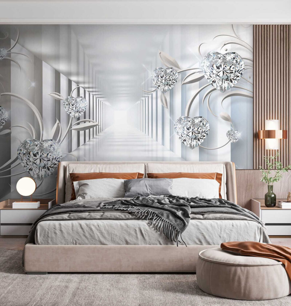 Sparkling hearts in corridor — interior 5