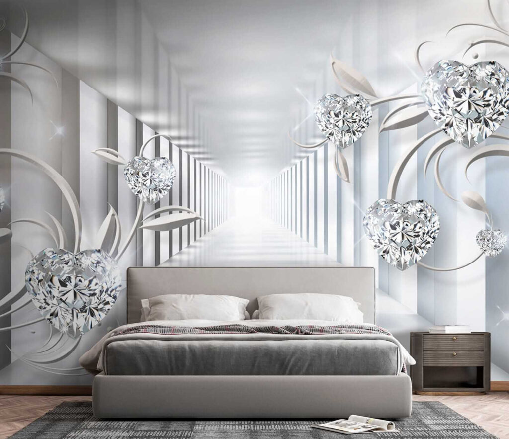 Sparkling hearts in corridor — interior 6