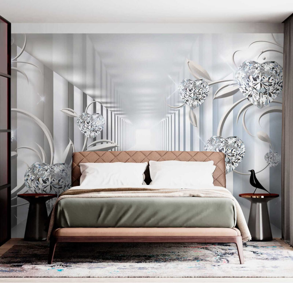 Sparkling hearts in corridor — interior 7