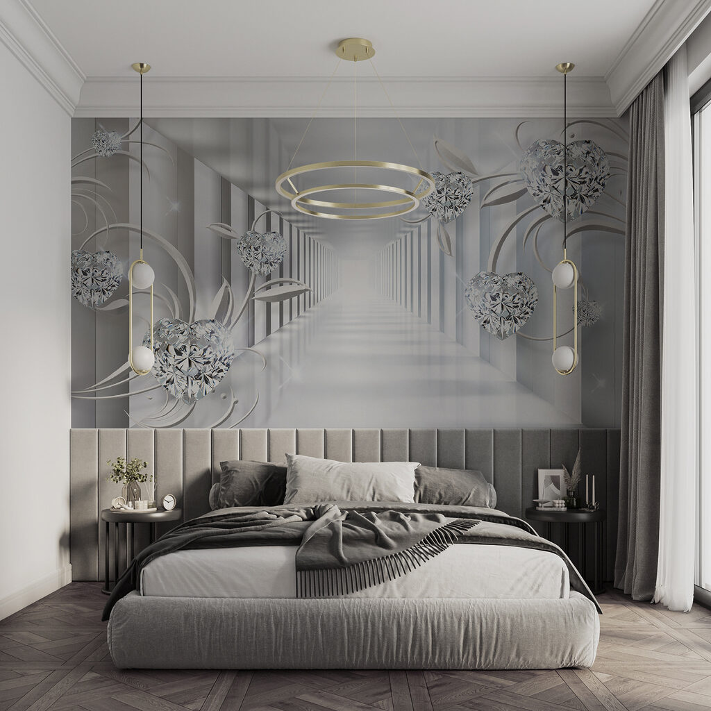 Sparkling hearts in corridor — interior 11