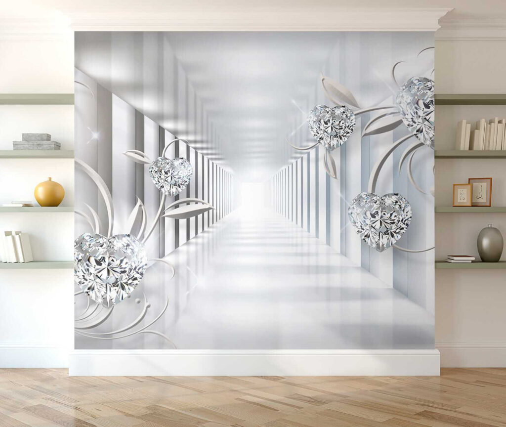 Sparkling hearts in corridor — interior 9