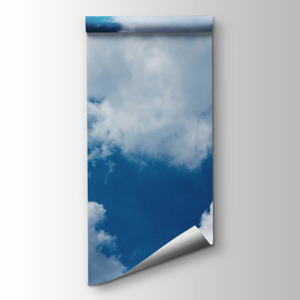 White clouds, bright blue — product view
