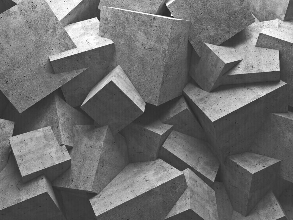 Angular blocks in grey — full design
