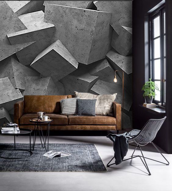 Angular blocks in grey — interior 1