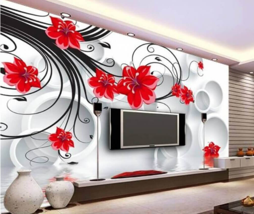 Scarlet Flourish in an interior