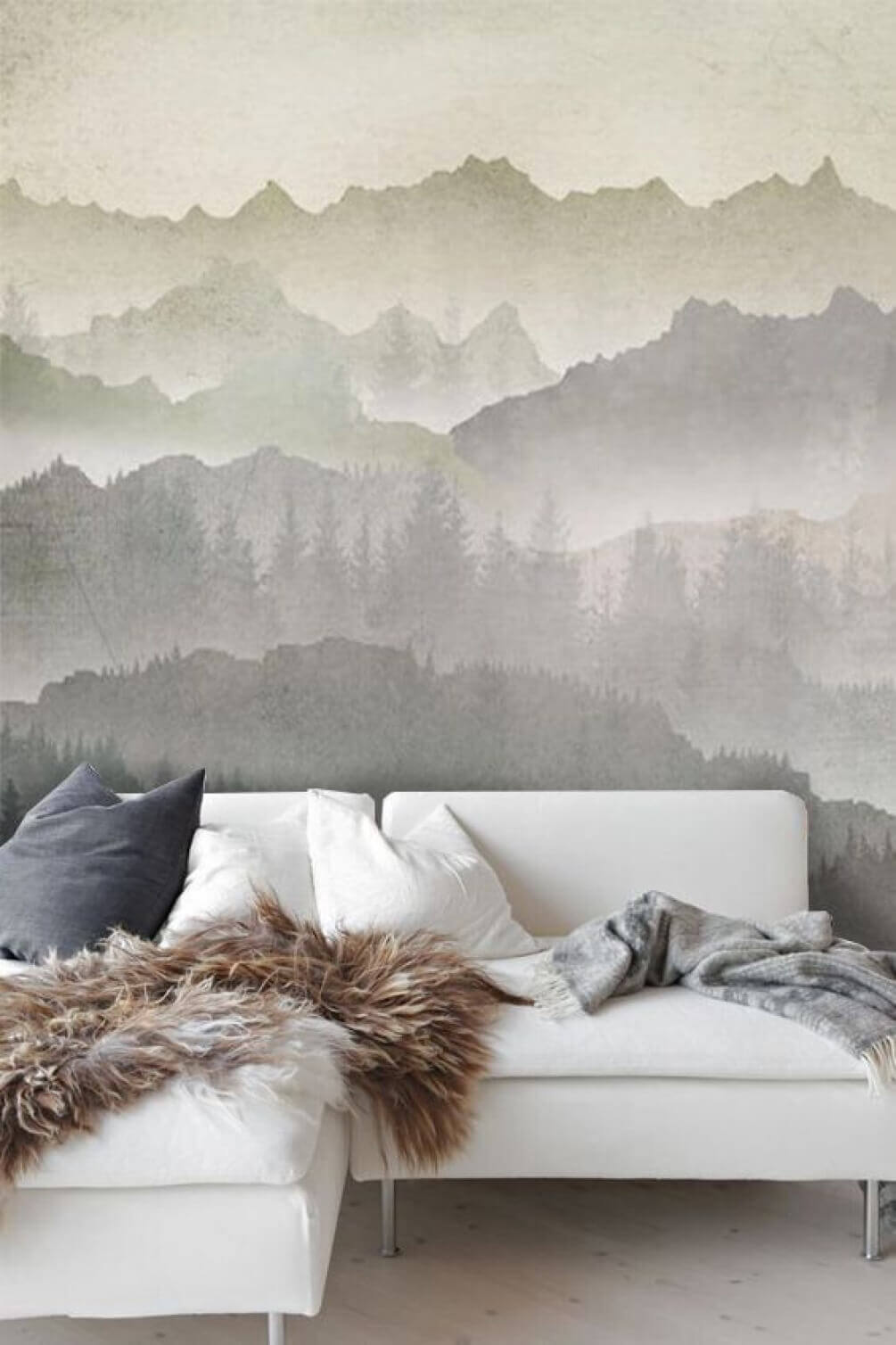 Birds above grey ridges — interior 1