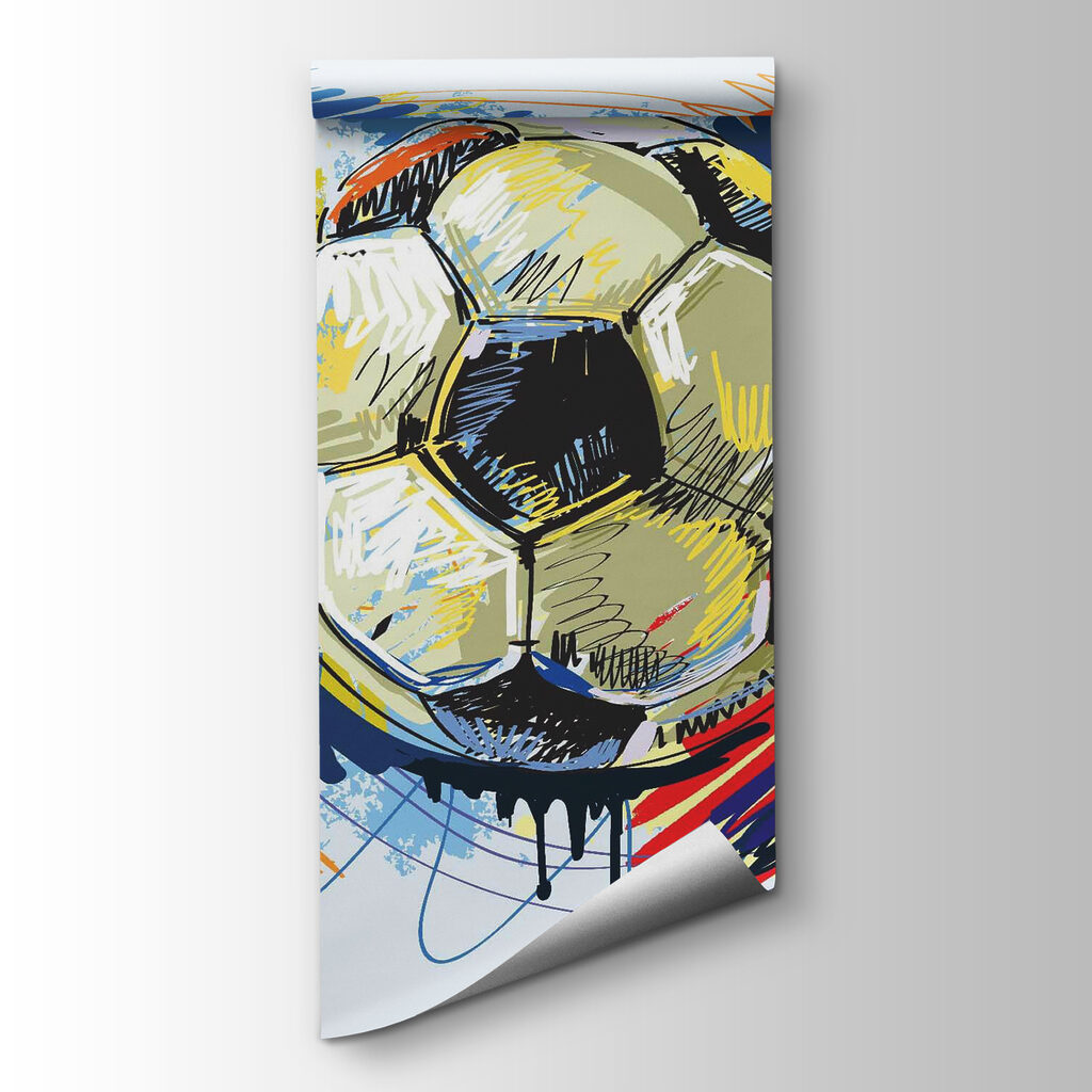 Football among colourful scribbles — product view