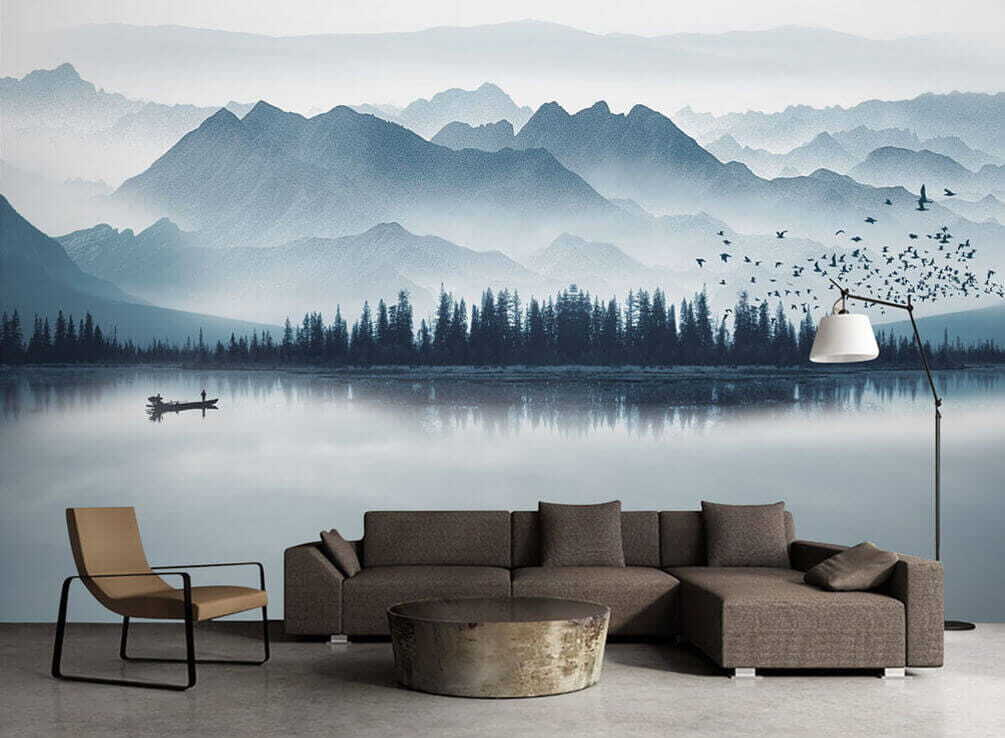 Boat on mountain lake — interior 4