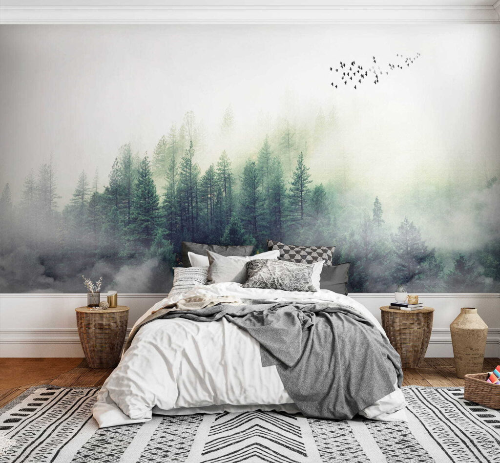 Small pines in mist — interior 3