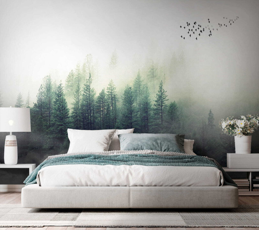 Small pines in mist — interior 5