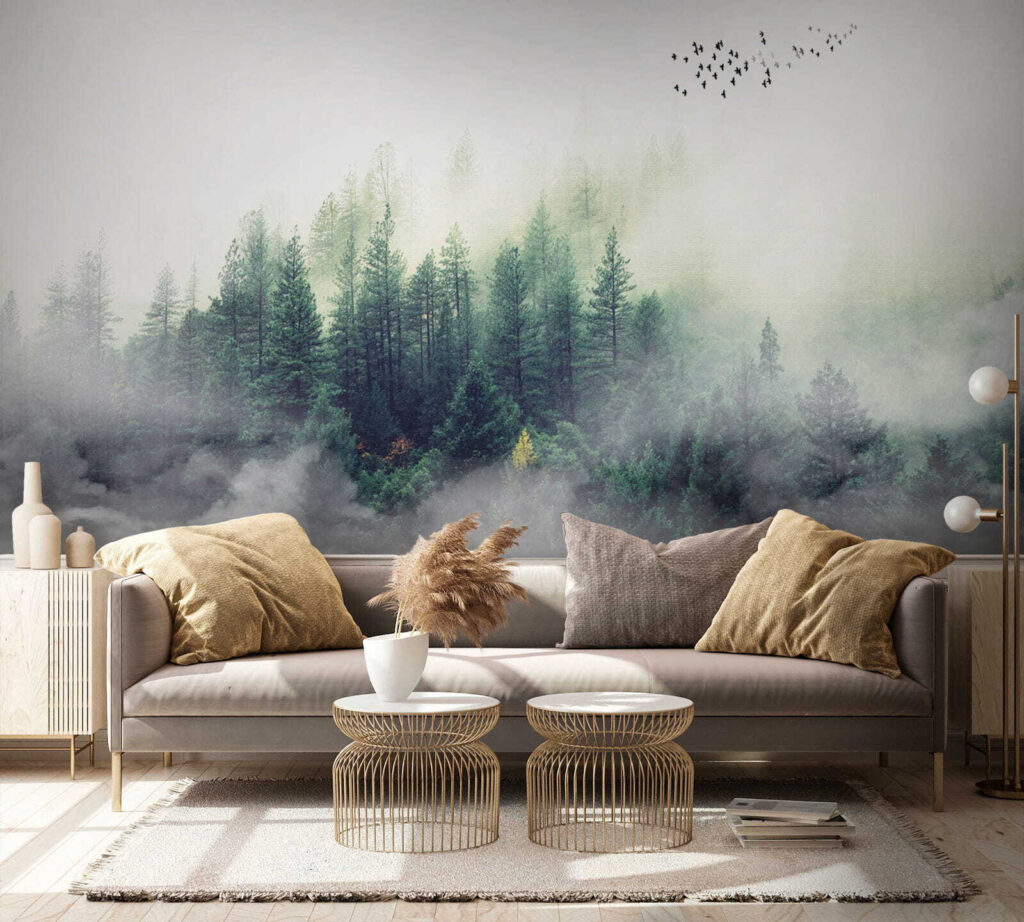 Small pines in mist — interior 7