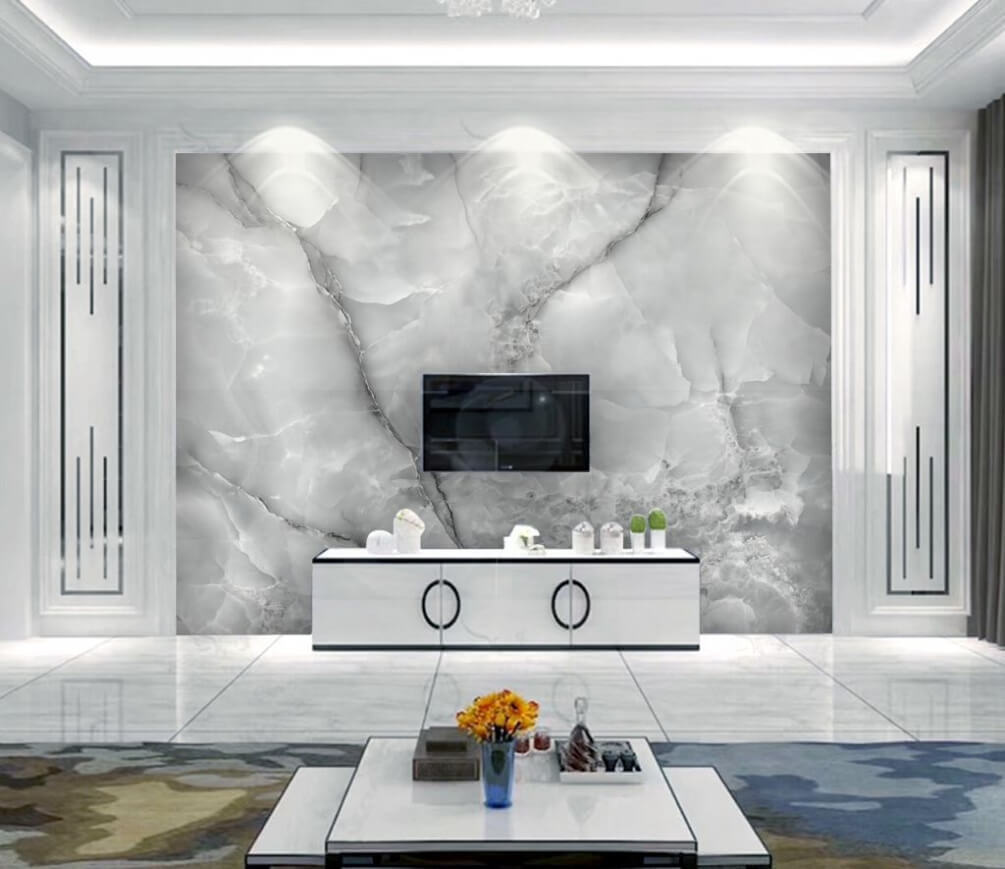 Grey stone-effect shapes — interior 1