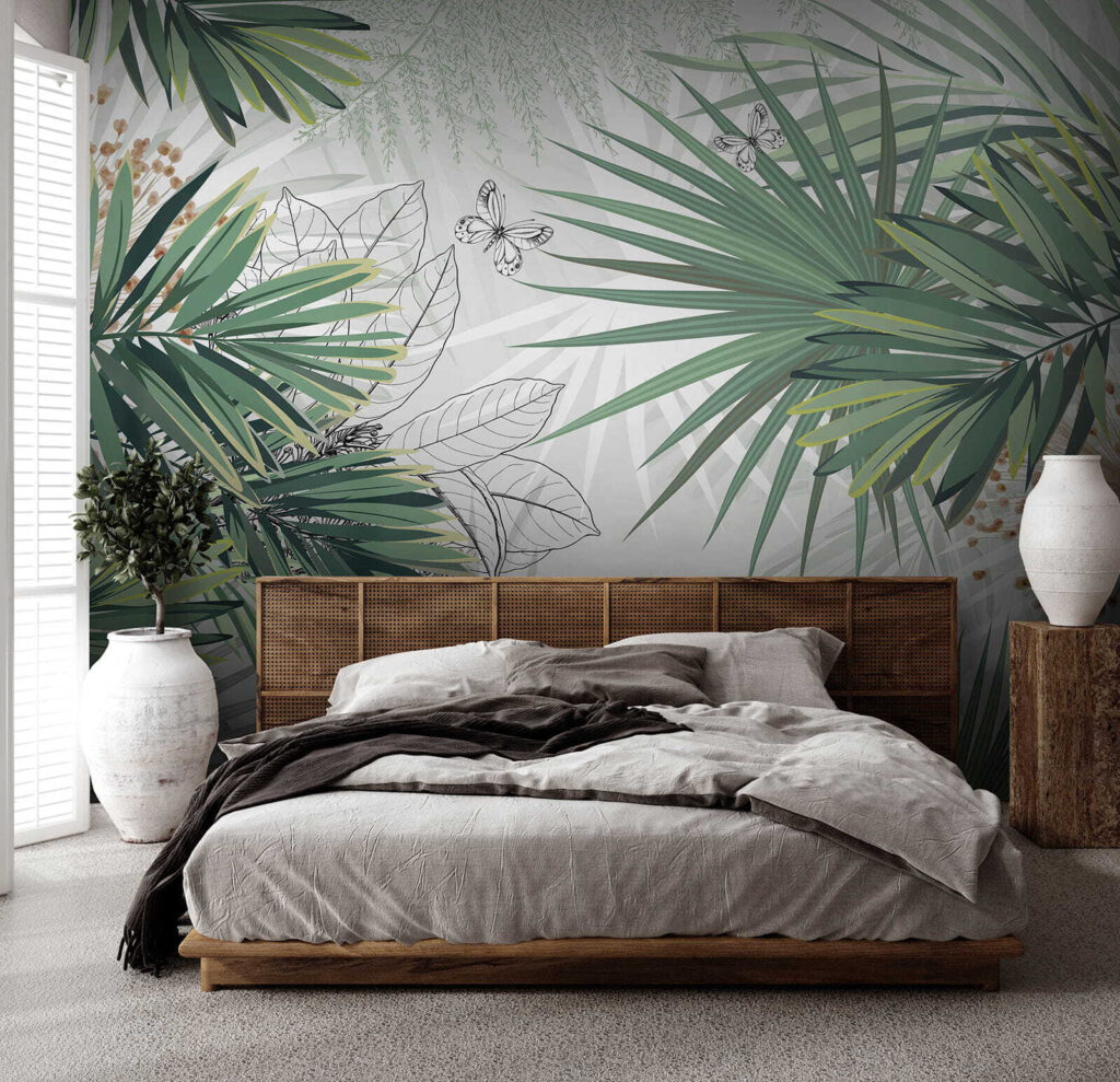 Palm fronds on white — interior 4