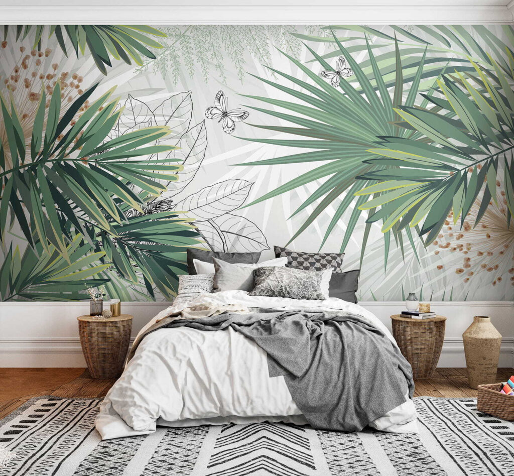 Palm fronds on white — interior 5