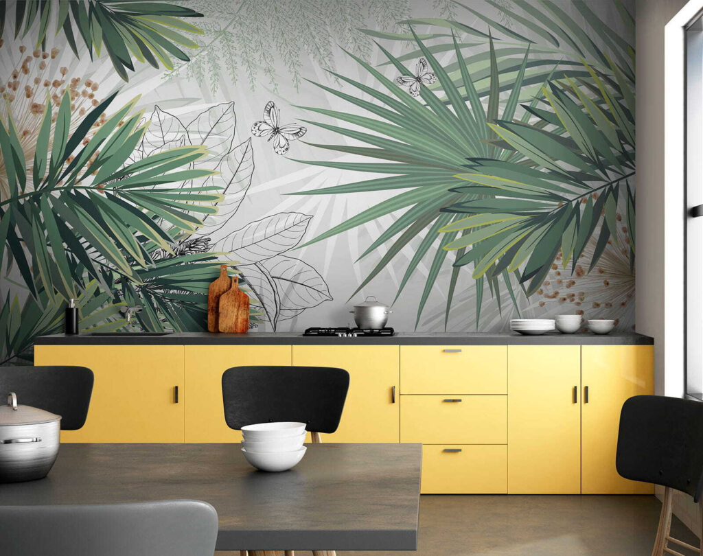 Palm fronds on white — interior 7