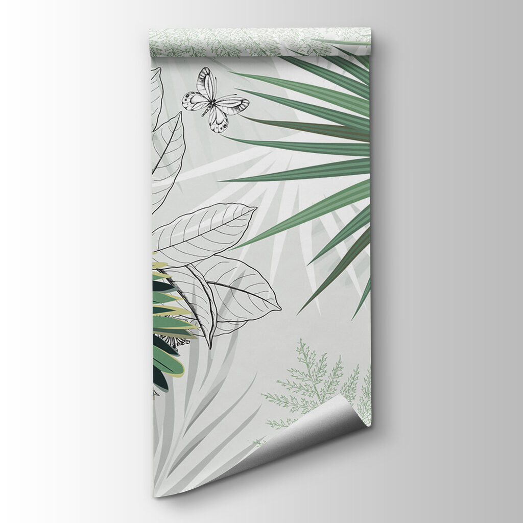 Palm fronds on white — product view