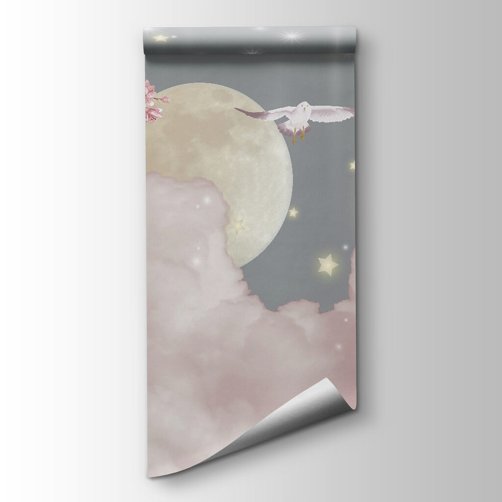 Birds above pink clouds — product view