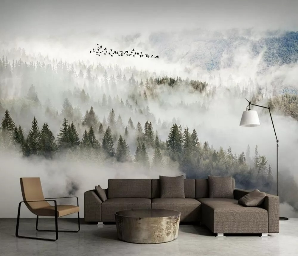 Flight Above the Pines in an interior
