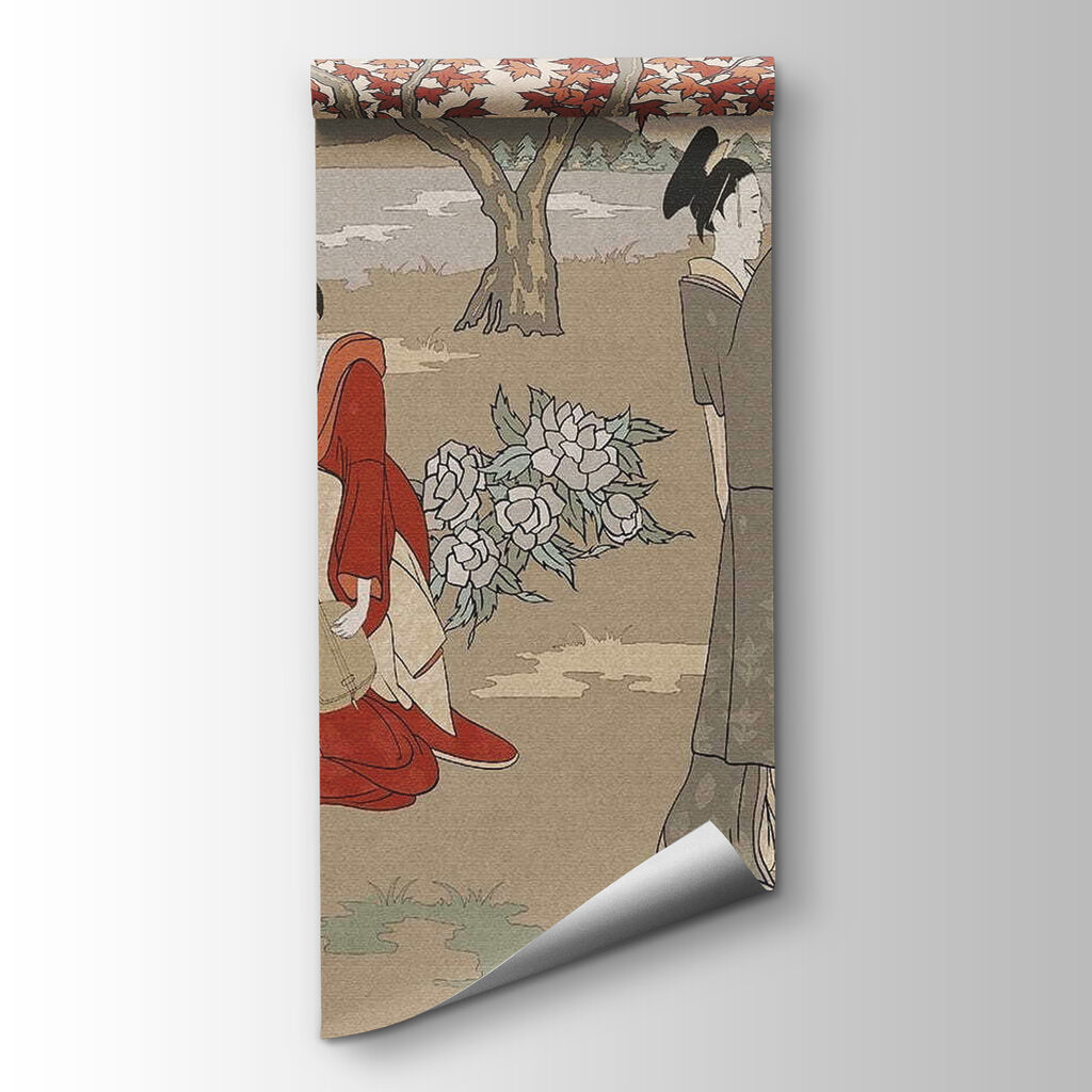 Women under autumn trees — product view