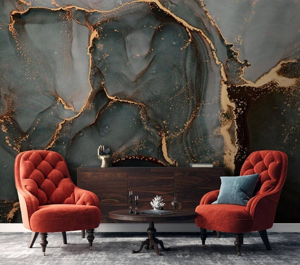 Gold cracks through grey — interior 1