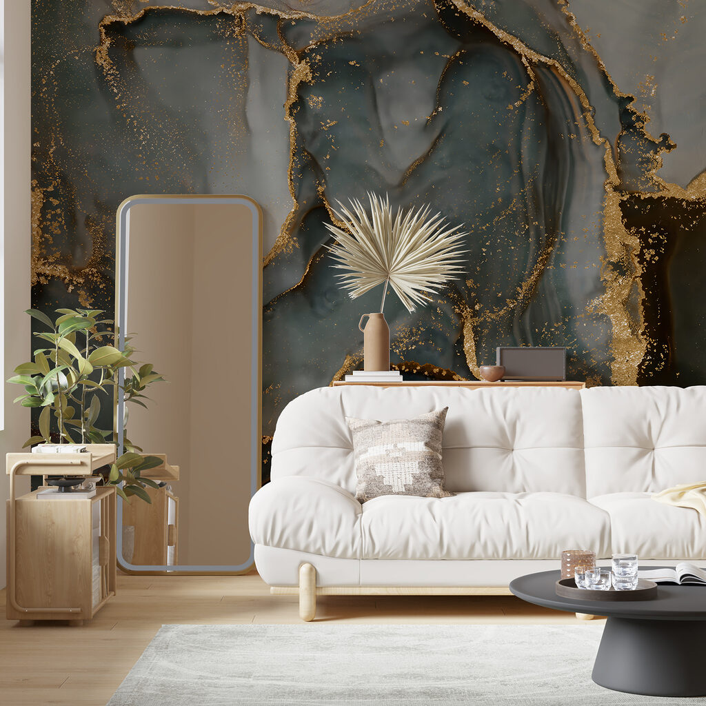 Gold cracks through grey — interior 6